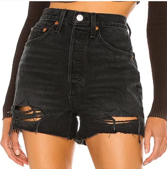 RE/DONE 50s Cut-Off Denim Shorts - Picture 1 of 8